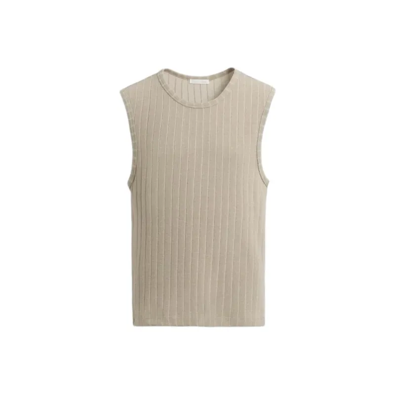 ZARA Tank Tops Men Beige-0