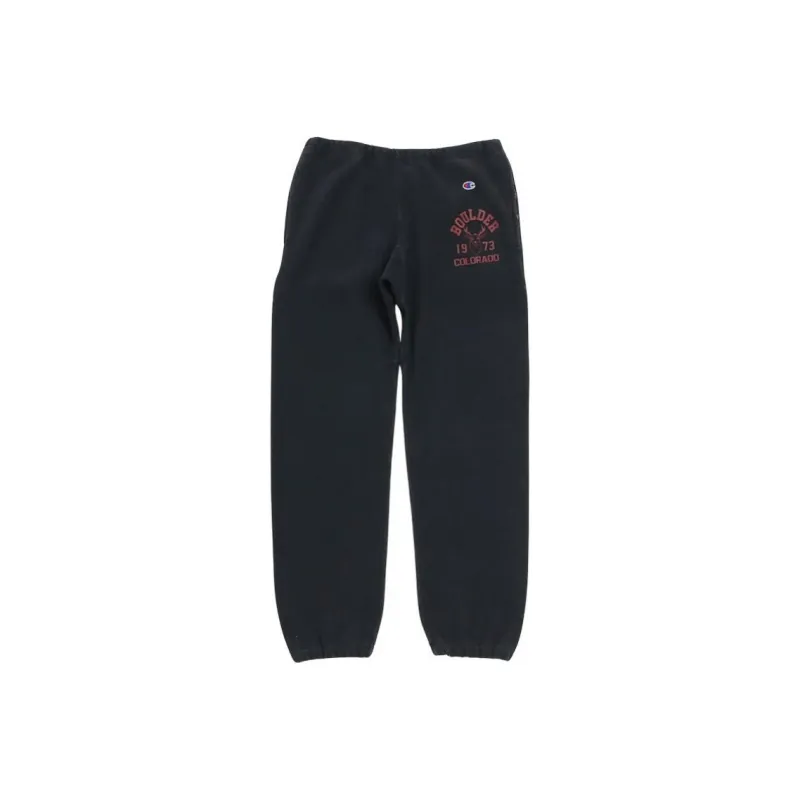 Champion Reverse Weave FW24 Knitted Sports Pants Men's Beige Black-0