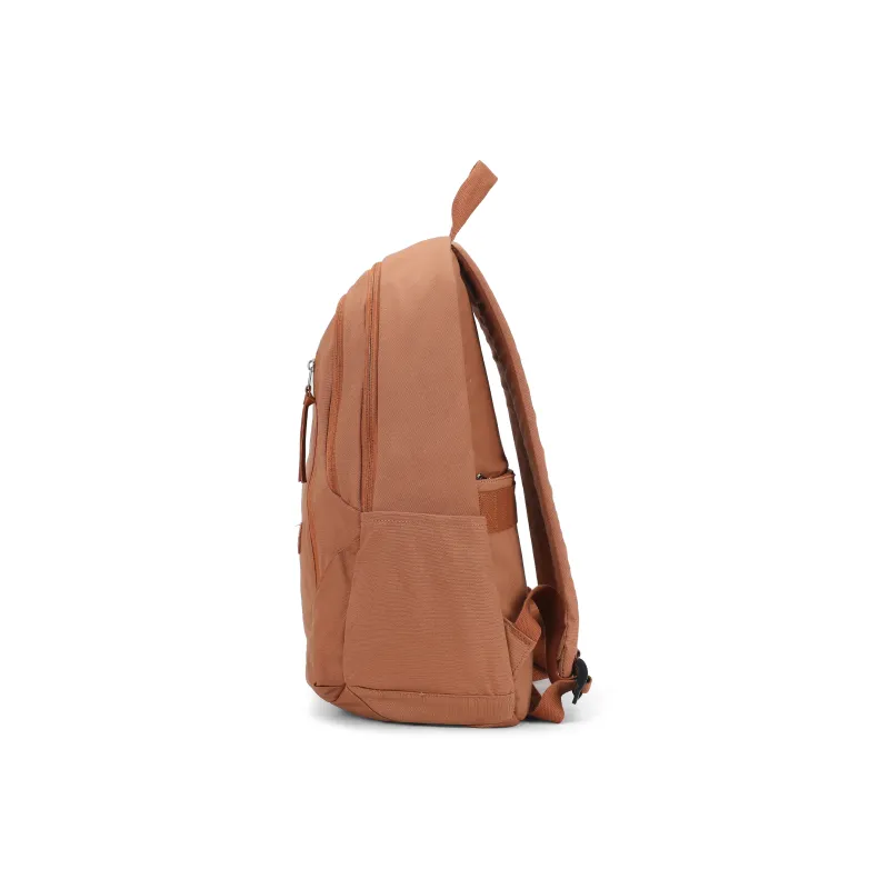 LANDCASE Fabric Backpack Laptop Backpack Regular Unisex Obsidian Black/Pearl White/Caramel Brown-12