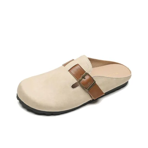 City Camel Rubber Sole Slip Resistant Closed Toe Slippers Women's