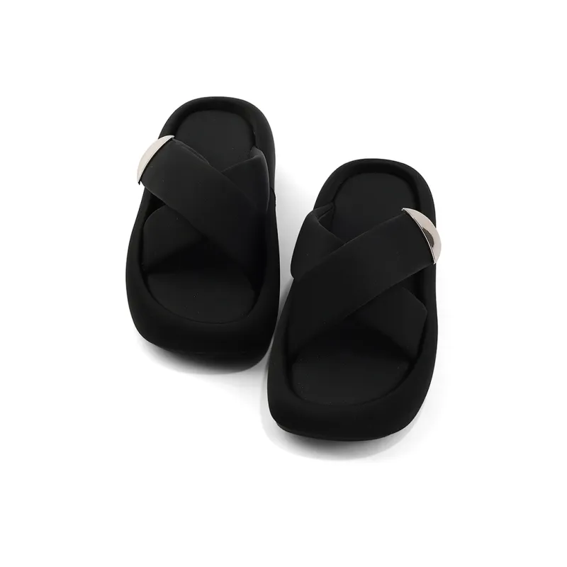 Uinnate Abrasion Resistant Slide Slippers Women's Black-4