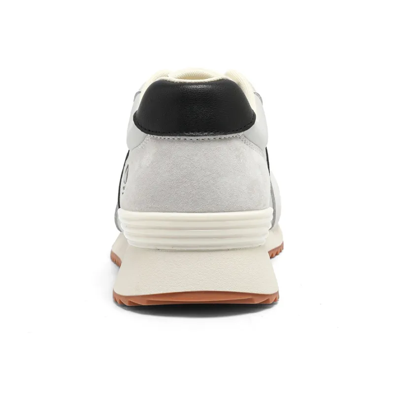 NAVIGARE Small Sailboat Height Increasing Low Top Casual Shoes Women's Light Gray Black-3