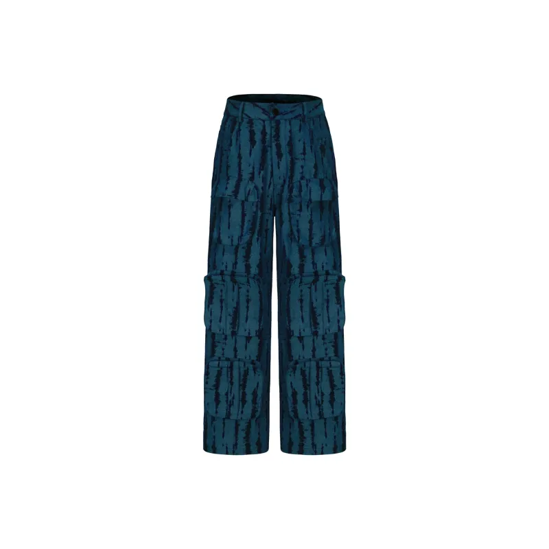 VANN VALRENCÉ Casual Pants Unisex Peacock Blue-0