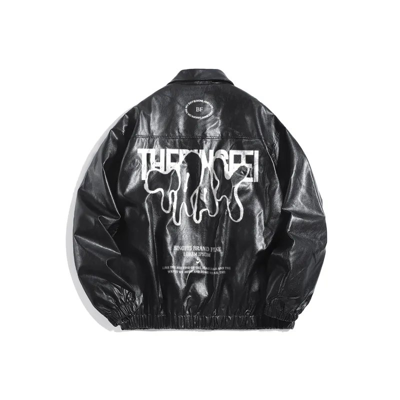 Ice Flying Leather Jacket Unisex-0