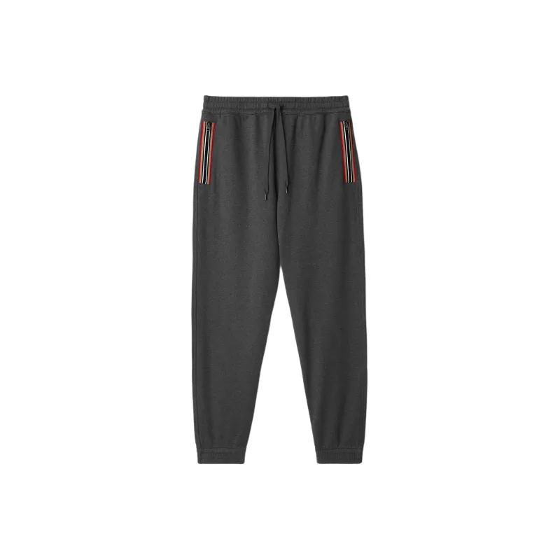 Burberry Knitted Sports Pants Men's Dark Gray-0