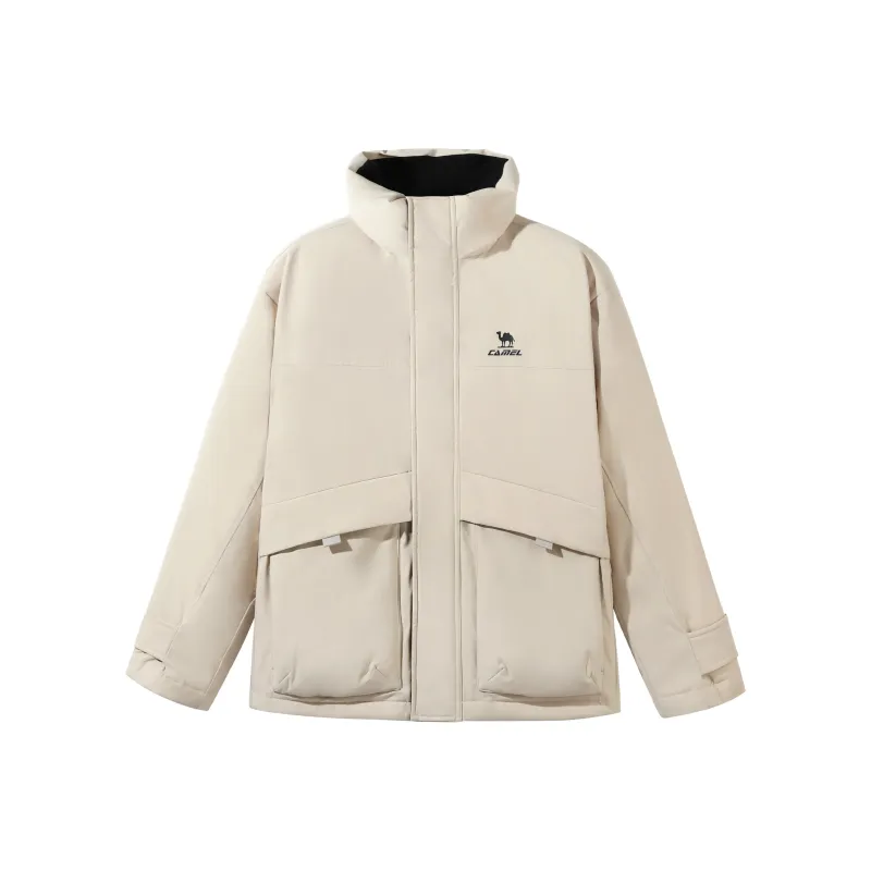 CAMEL Warm Fleece Series Down Jacket Unisex-2