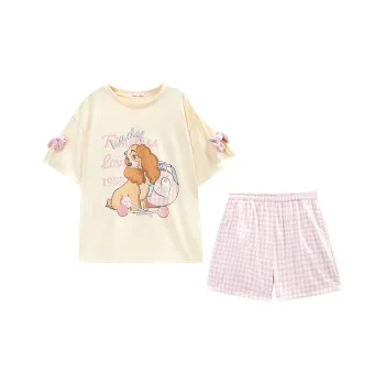 GUKOO x Disney Pajama Set Women's Cream Yellow