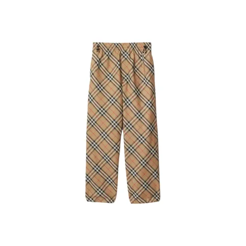 Burberry Checked Straight leg Trousers