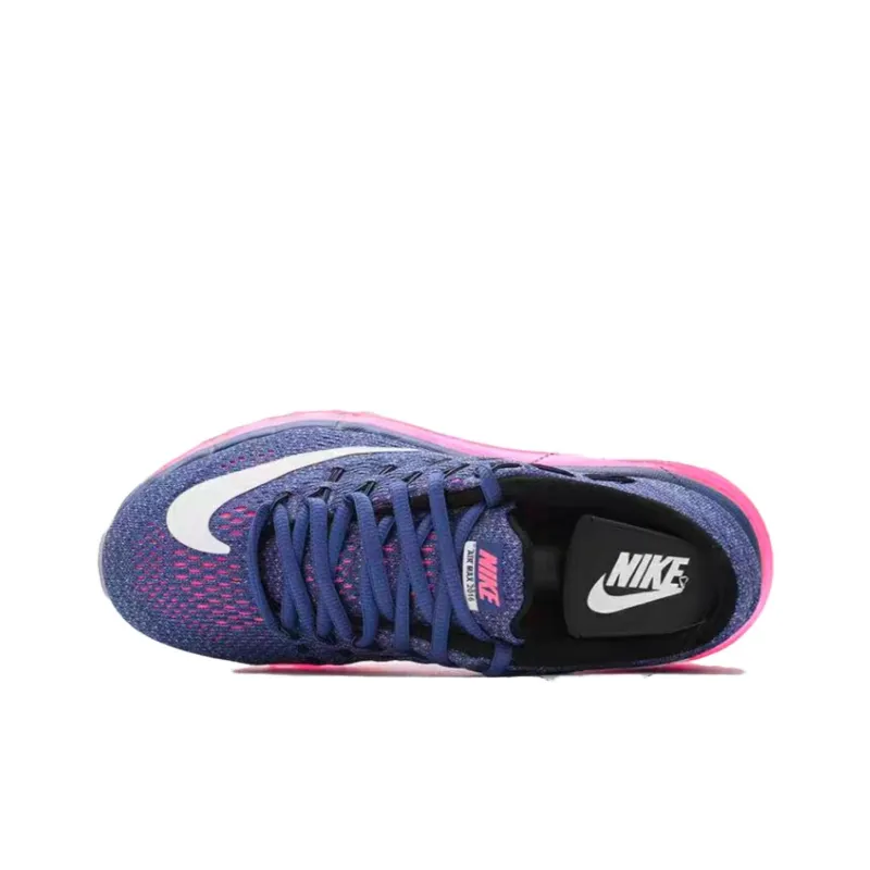 Nike Air Max 2016 Anti Slip Wear Resistant Low Top Casual Running Shoes Women's Blue Purple-2
