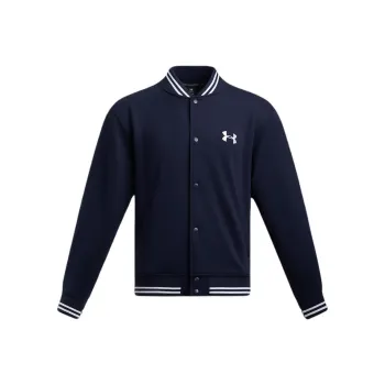 Under Armour Knit Bomber Baseball Jacket Unisex Navy Blue