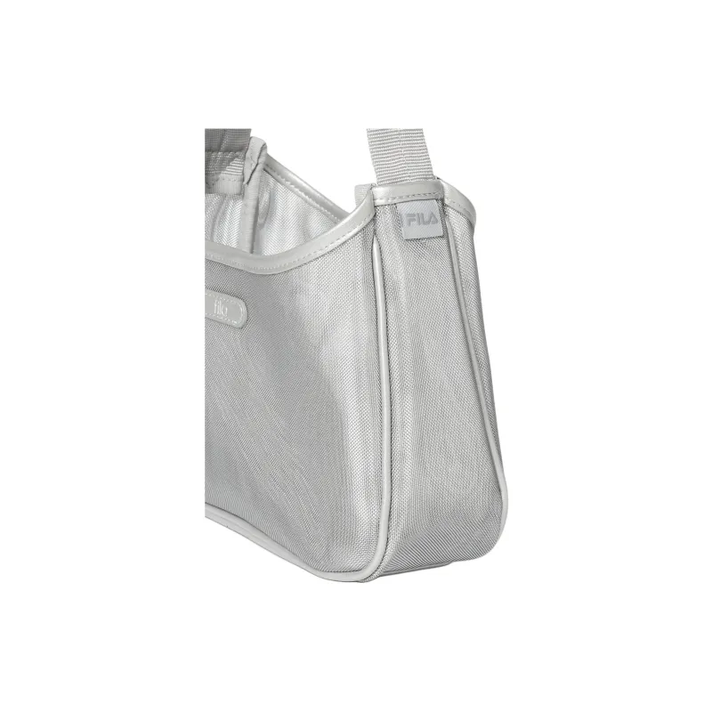 FILA Nylon Hobo Bag Shoulder Bag Women's Silver-4