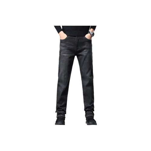 Jeep Jeans Men Haze Black[Fleece Lined]