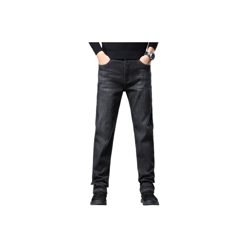 Jeep Jeans Men Haze Black Fleece Lined-0