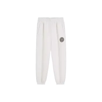 XTEP Basketball Collection Knitted Sports Pants Men's Beige Floral Gray 1