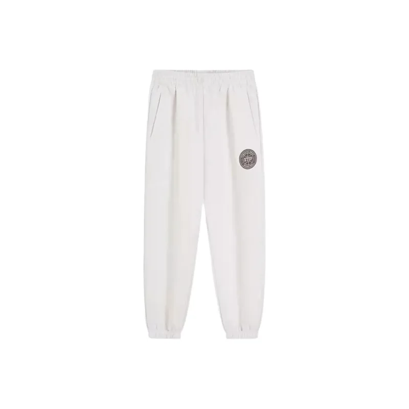 XTEP Basketball Collection Knitted Sports Pants Men's Beige Floral Gray 1-0