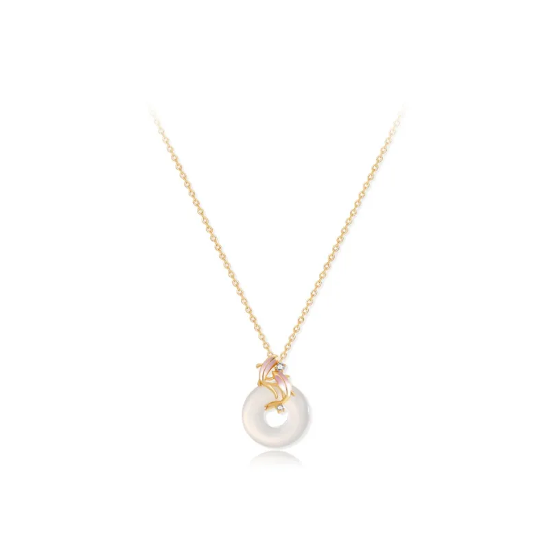 JUICY GRAPE Chalcedony Jade Necklaces Women's-0