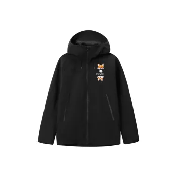 CAMEL All weather Water Resistant Windproof Warm Cold Resistant Windbreaker Jacket Unisex Black