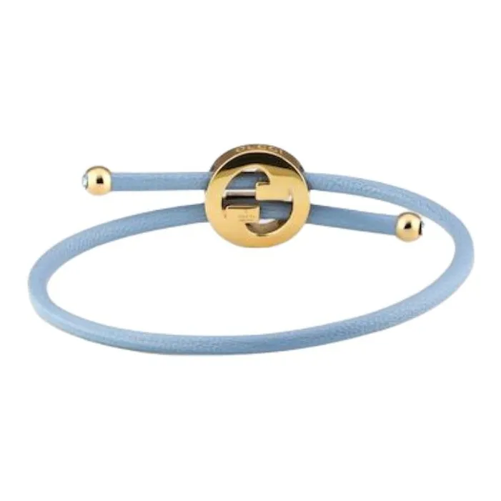 GUCCI Leather, Enamel, Brass Bracelets Unisex Blue-1