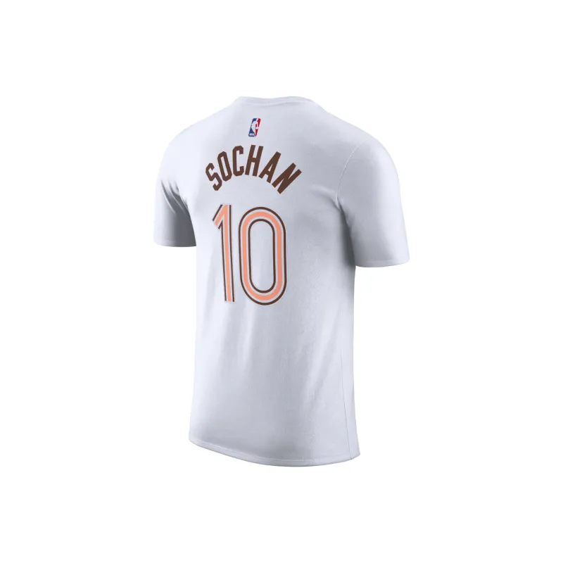Nike San Antonio Spurs Edition Jeremy Sochan Name And Number T Shirt Unisex White-1