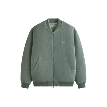 KITH FW24 Washed Corduroy Avery Bomber Jackets Coats Men's Green