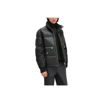 HERMES Leather Jacket Men's Black