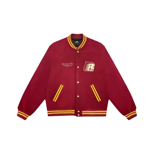 COMXZ Baseball Jacket Unisex Burgundy