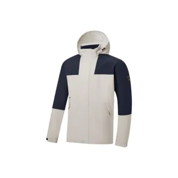 XTEP Variety Training Collection Trench Coat Men's Float Stone Gray/Dick Blue
