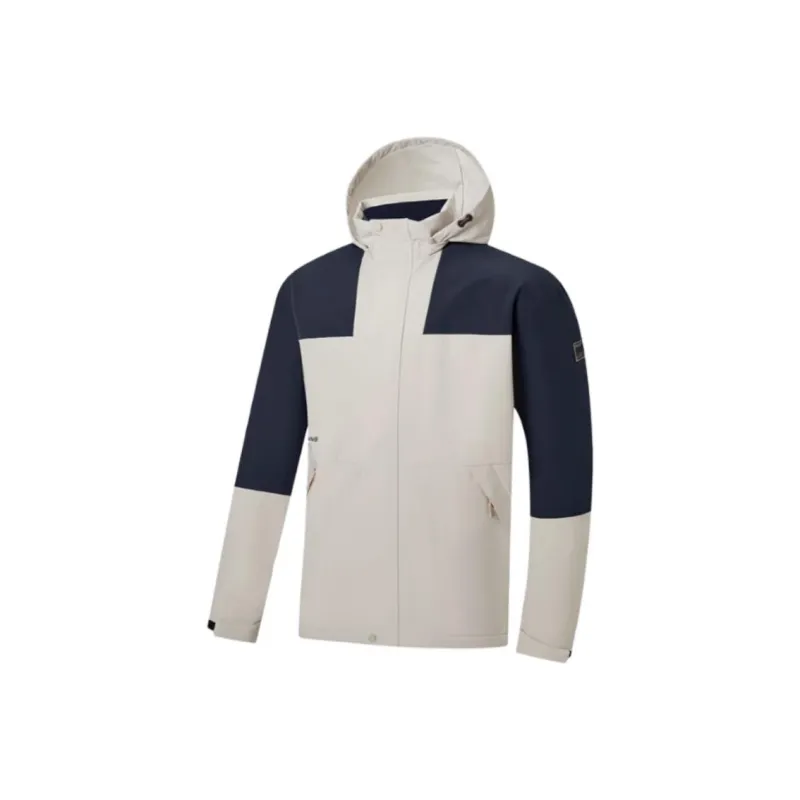 XTEP Variety Training Collection Trench Coat Men's Float Stone Gray/Dick Blue-0