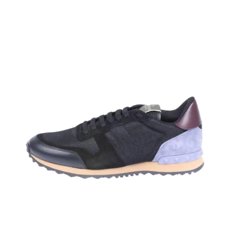 Valentino Low Top Casual Shoes Men's Black Purple-0