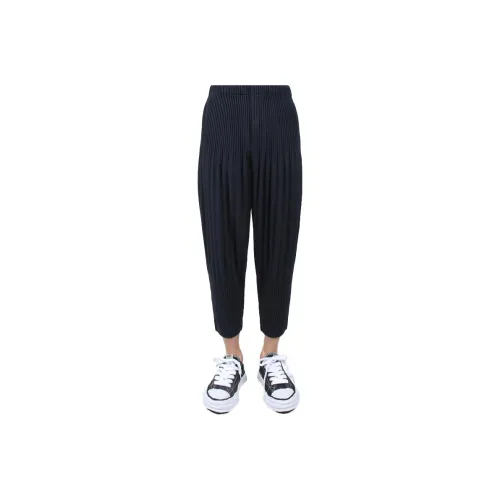 Homme Plissé Issey Miyake Casual Pants Men's Marine Blue