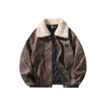 Qnxeey Leather Jackets Unisex