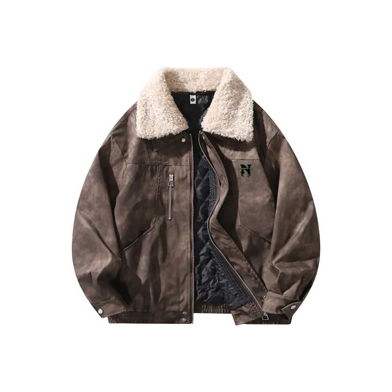 Qnxeey Leather Jackets Unisex-6