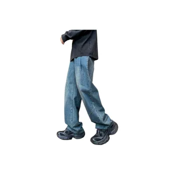 NEAR HERE Jeans Unisex Navy Blue