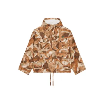 GIVENCHY Parka Coat Men's Beige Brown