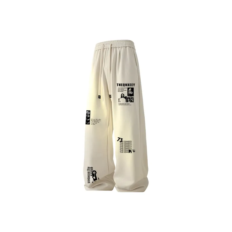 Qnxeey Casual Pants Unisex-14