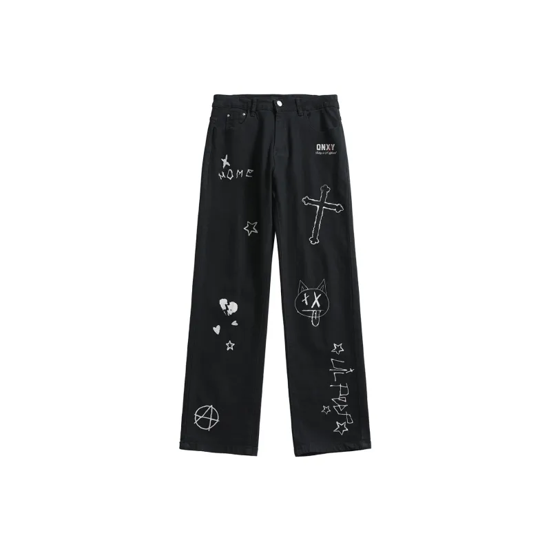 Qnxeey Jeans Unisex-43