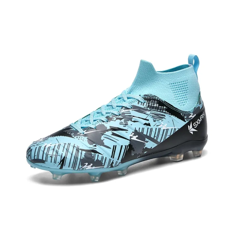 Binary FG Rubber Long Studs Cushioning Coverage Abrasion Resistant Lightweight Slip Resistant Soccer Shoes Unisex-1
