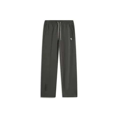 LiNing Knitted Sports Pants Men's Obsidian Gray
