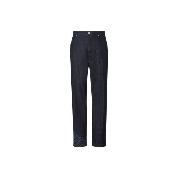 FENDI Straight Leg Ff Jacquard Jeans