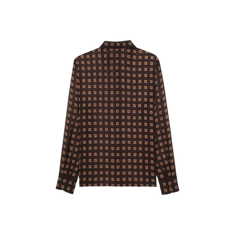 SAINT LAURENT Shirt Men's Coffee-1