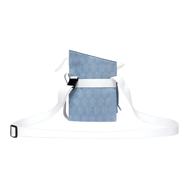 Anta Irving Series Fabric Crossbody Bag Shoulder Bag Unisex Denim Light Blue-2