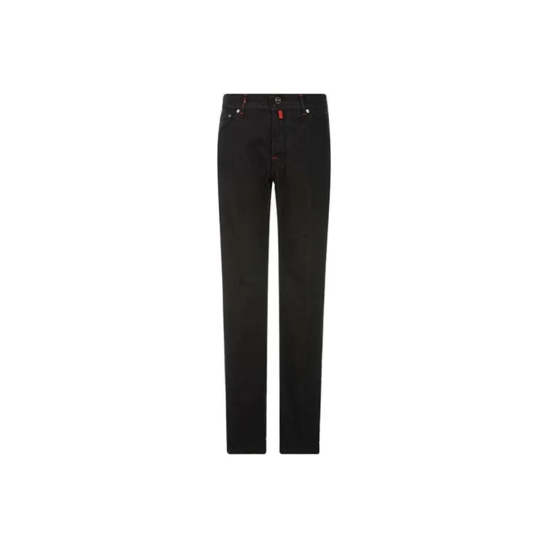 KITON Double stitching Low rise Slim fit Trousers-0
