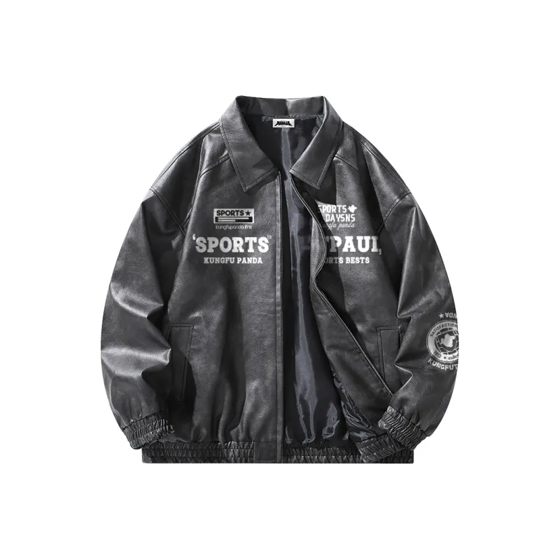 Kung Fu Panda Leather Jacket Unisex-0