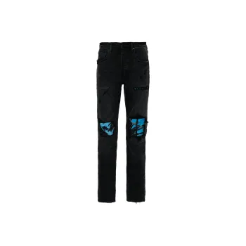 PURPLE BRAND X Blue Sky Low rise Slim leg Jeans