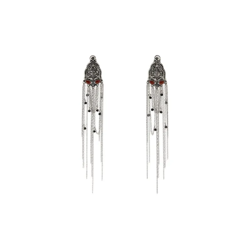 ZARA Metal Earrings Women's Silver-0