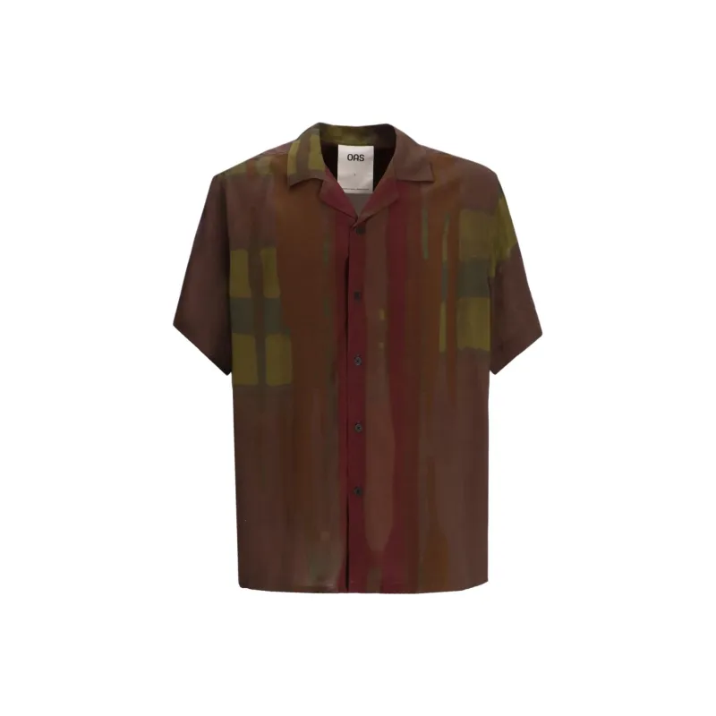 OAS Shirts Men Brown Red-0