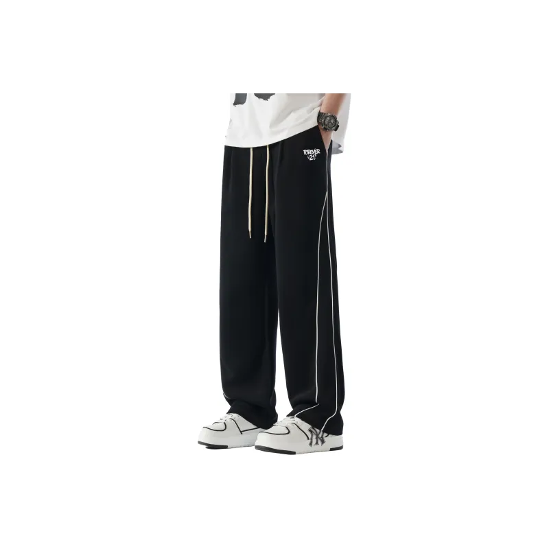 FOREVER 21 Knitted Sports Pants Unisex Blue-0
