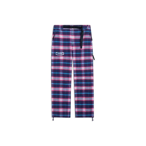 LiNing Casual Pants Men Purple Gray Purple Combo Plaid