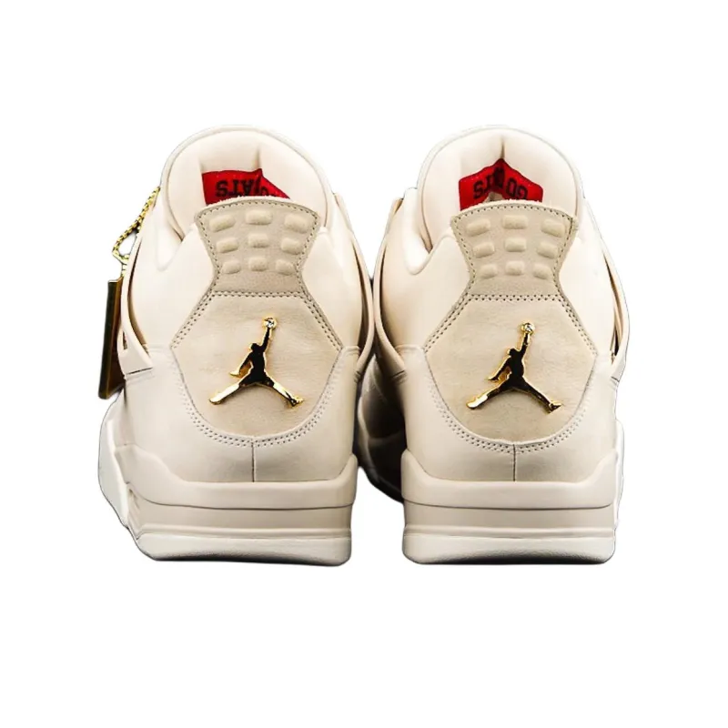 Jordan Air Jordan 4 Mid Top Basketball Shoes Unisex Beige-3