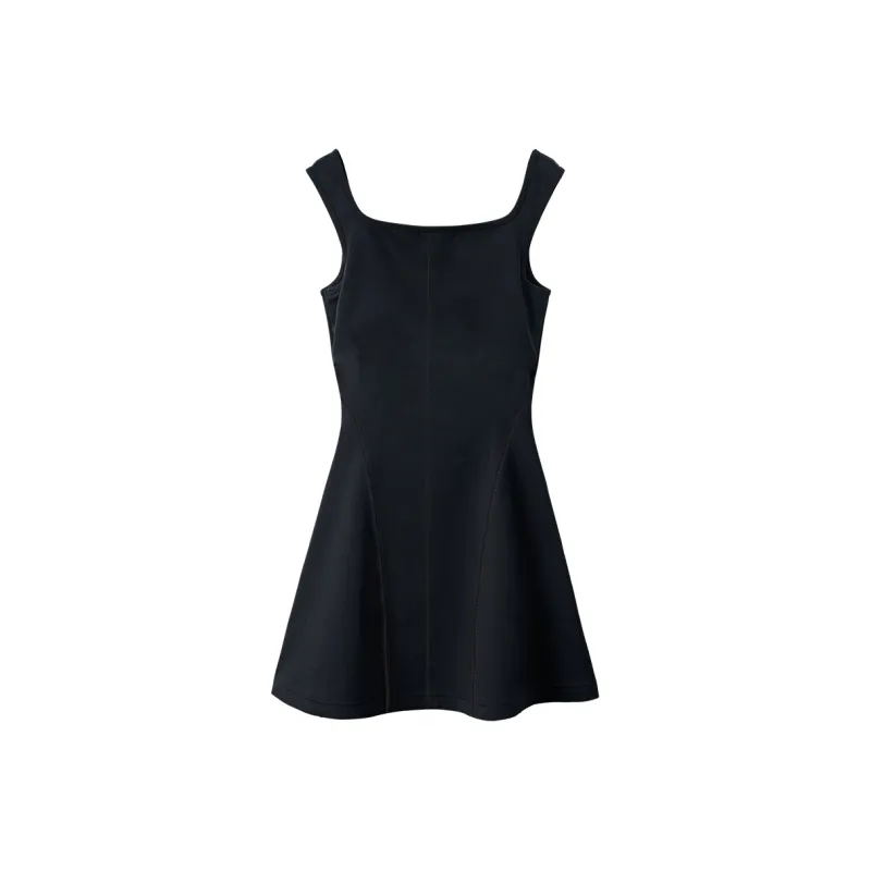 LINCchic Slip Dress Women's Elegant Black-1
